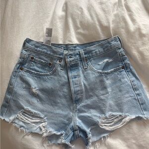 Levi's Blue Jean Shorts Distressed Cut-Off